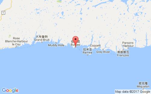 加拿大海运港口伯吉奥burgeo港口地图