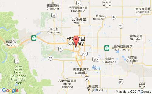 加拿大海运港口卡尔加里calgary港口地图