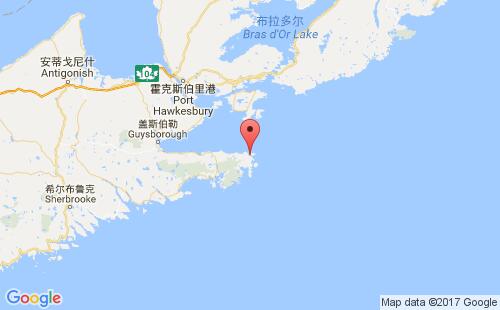 加拿大海运港口坎索港canso harbour港口地图