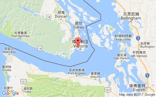 加拿大海运港口埃斯奎莫尔特esquimalt港口地图