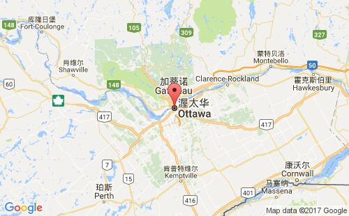 加拿大海运港口渥太华ottawa,on港口地图