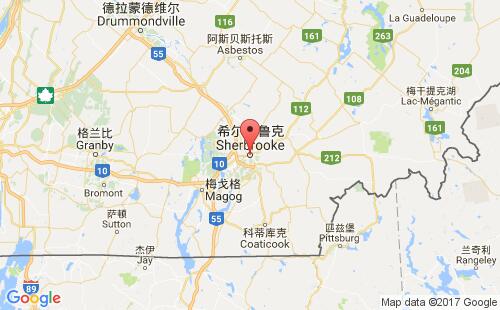 加拿大海运港口希布洛克sherbrooke港口地图