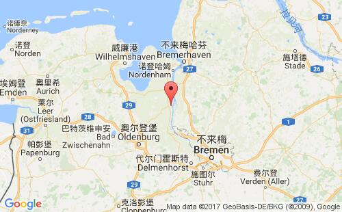 德国港口布腊克brake港口地图