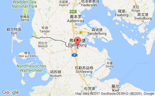 德国港口弗伦斯堡flensburg港口地图