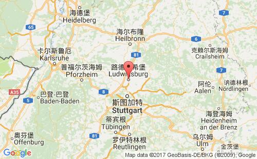 德国港口路德维希堡ludwigsburg港口地图