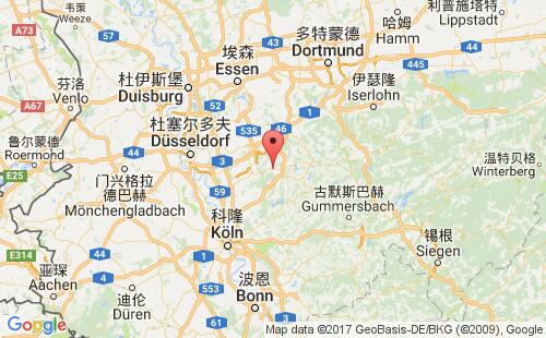 德国港口雷姆沙伊德remscheid港口地图
