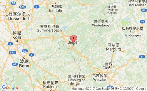 德国港口锡根siegen港口地图
