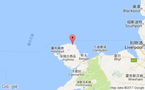英国港口阿姆卢赫amlwch港口地图