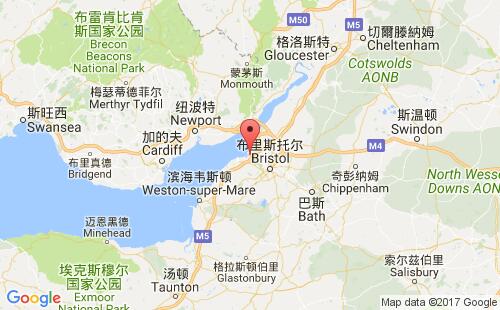 英国港口埃文茅斯avonmouth港口地图