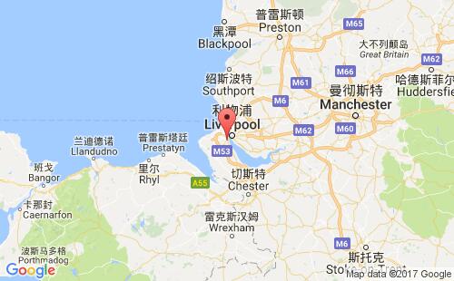 英国港口伯肯黑德birkenhead港口地图