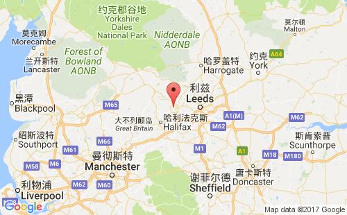 英国港口布拉德福德bradford港口地图