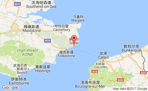 英国港口多佛dover港口地图