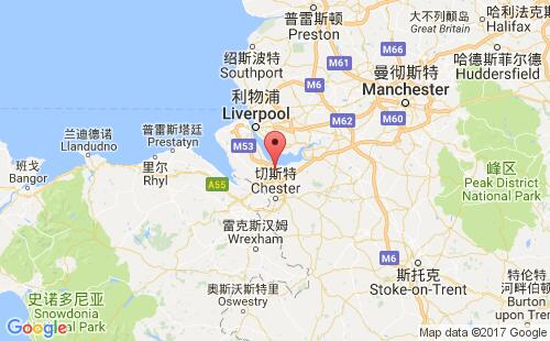 英国港口埃尔斯米尔港ellesmere port港口地图