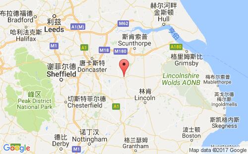 英国港口盖恩斯伯勒gainshborough港口地图