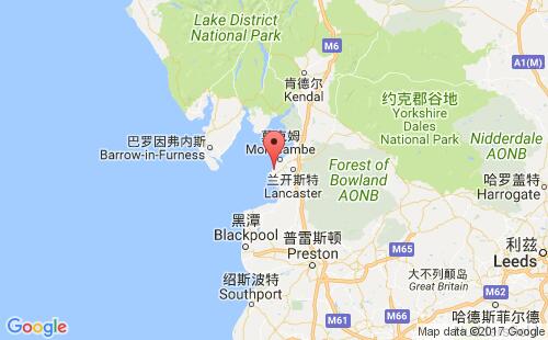 英国港口希舍姆heysham港口地图