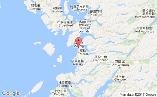 英国港口马莱格mallaig港口地图