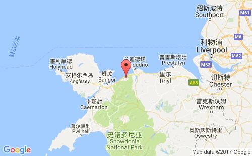 英国港口彭迈恩毛尔penmaenmawr港口地图