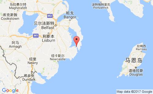 英国港口斯特兰福德strangford港口地图