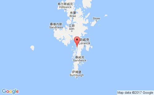 英国港口斯卡洛韦scalloway港口地图