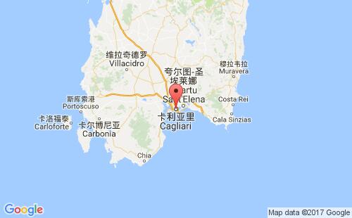 意大利港口卡利亚里cagliari港口地图