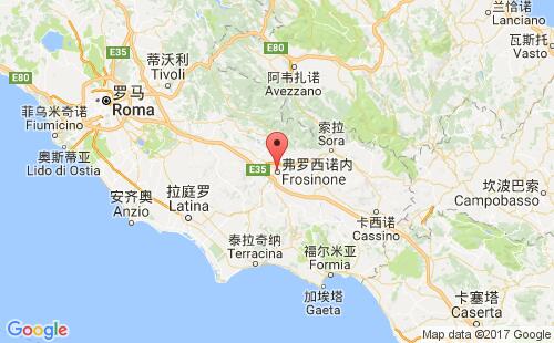 意大利港口弗罗西诺内frosinone港口地图