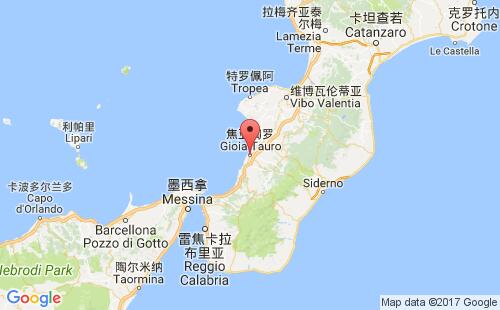 意大利港口焦亚陶罗gioia tauro港口地图