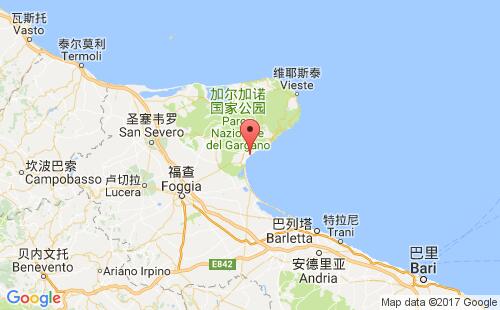 意大利港口曼弗雷多尼亚manfredonia港口地图