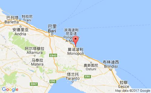 意大利港口莫诺波利monopoli港口地图