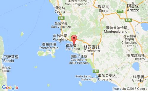 意大利港口波蒂格里欧内portiglione港口地图