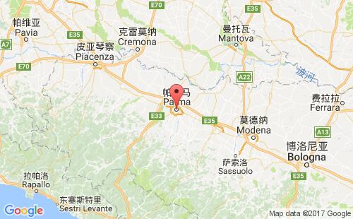 意大利港口帕尔马parma港口地图