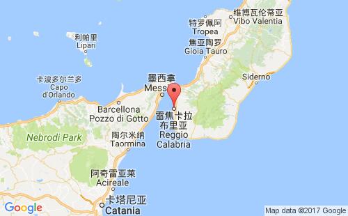 意大利港口雷焦reggio港口地图
