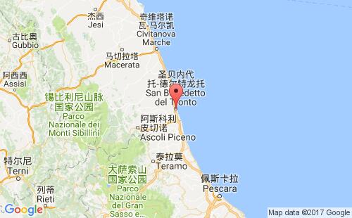 意大利港口圣贝内代托－德尔特龙托san benedetto del tronto港口地图