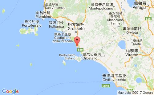意大利港口塔拉莫内talamone港口地图