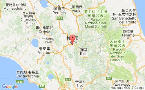 意大利港口特尔尼terni港口地图