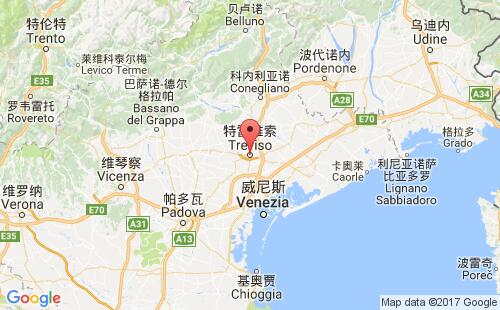 意大利港口特雷维索treviso港口地图