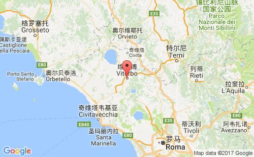 意大利港口维泰博viterbo港口地图