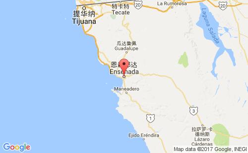 墨西哥海运港口恩塞纳达ensenada港口地图
