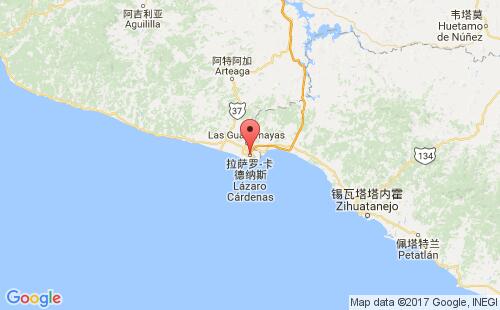 墨西哥海运港口拉萨罗卡德纳斯lazaro cardenas港口地图