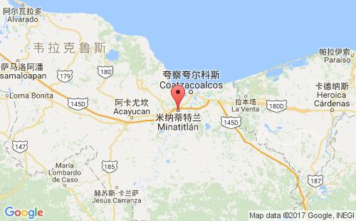 墨西哥海运港口米纳蒂特兰minatitlan港口地图