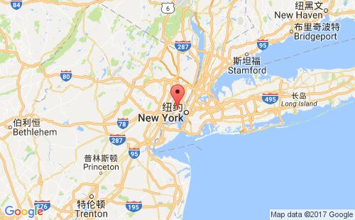 美国海运港口泽西城jersey city港口地图