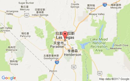 美国海运港口拉斯维加斯las vegas,nv港口地图