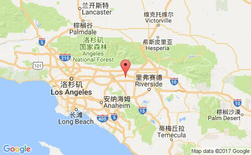 美国海运港口安大略湖ontario,ca港口地图