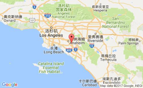 美国海运港口奥兰治orange港口地图