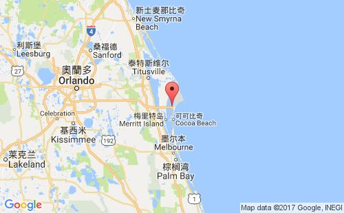 美国海运港口卡纳维拉尔港port canaveral港口地图