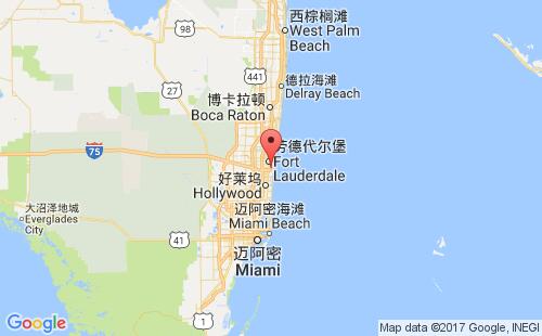 美国海运港口埃弗格雷斯港port everglades,fl港口地图