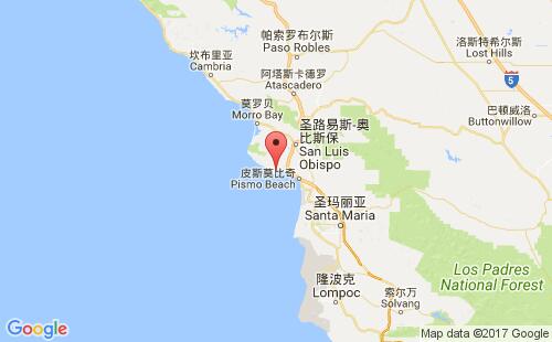 美国海运港口圣路易斯港port san luis港口地图