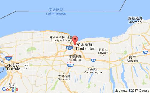 美国海运港口罗切斯特rochester,ny港口地图