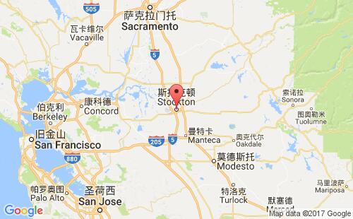 美国海运港口斯托克顿stockton,us港口地图