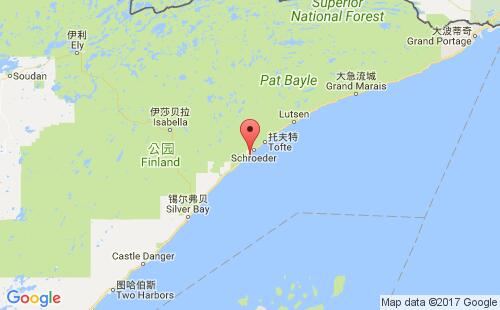 美国海运港口塔科尼特港taconite harbour港口地图