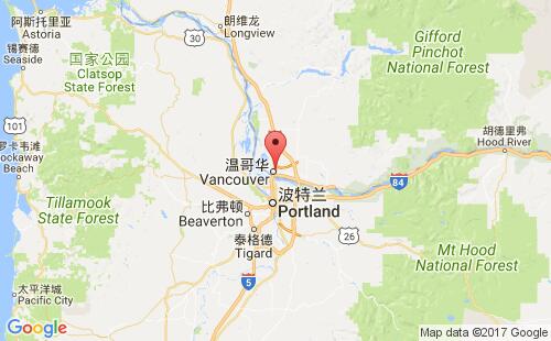 美国海运港口温哥华vancouver,wa港口地图